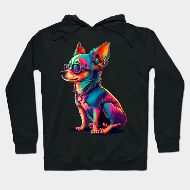 chihuahua Hoodie by retrocolorz